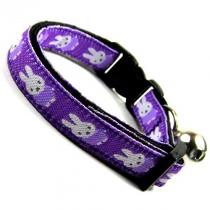 Purple Rabbit Cat Collar